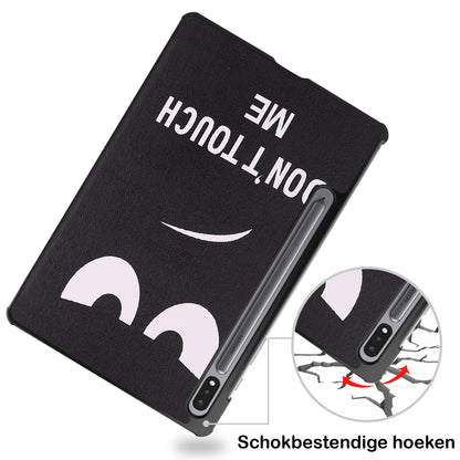 Samsung Galaxy Tab S8 Plus Trifold Bookcase Hoes - Don't Touch Me