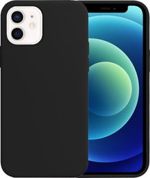 iPhone 12 Mini Hoesje Siliconen Backcover Lichtgewicht - Zwart