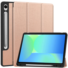 Samsung Galaxy Tab S10 FE Trifold Bookcase Hoes met Penhouder voor S Pen - Rosé goud