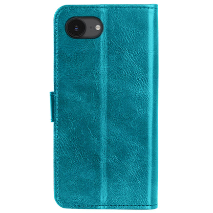 iPhone 16e Hoesje Bookcase Cover met Kaarthouder - Turquoise