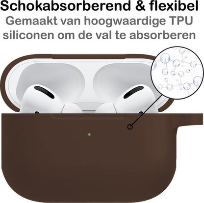 Airpods Pro Hoesje Siliconen Krasbestendig - Bruin