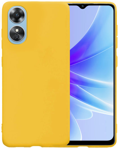 OPPO A17 Hoesje Siliconen - Geel