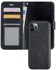 iPhone 13 Pro Max Hoesje Bookcase Cover Uitneembaar - Zwart