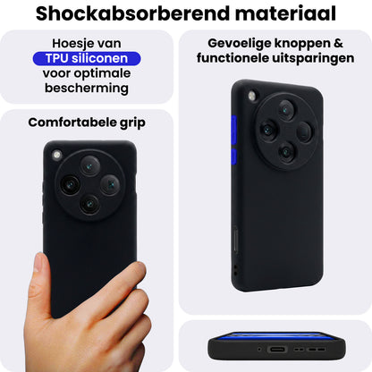OPPO Find X8 Pro Hoesje Siliconen Backcover Lichtgewicht - Zwart