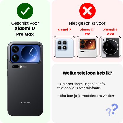 Xiaomi 17 Pro Max Screenprotector Gehard Glas - Anti-kras
