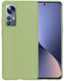Xiaomi 12X Hoesje Siliconen Backcover Lichtgewicht - Groen