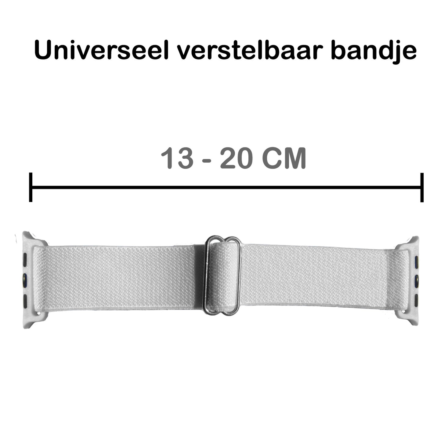 Horloge Bandje Geschikt Voor Apple Watch 1-8 / SE - 38/40/41 mm Bandje Stof - Wit