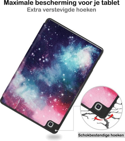 Samsung Galaxy Tab S6 Lite Trifold Bookcase Hoes met Penhouder voor S Pen - Galaxy