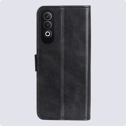 OnePlus Nord CE 4 Hoesje Bookcase Cover met Kaarthouder - Zwart