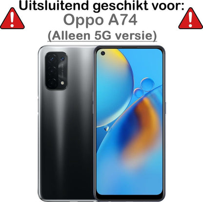OPPO A74 5G Hoesje Shockproof Backcover Siliconen - Transparant