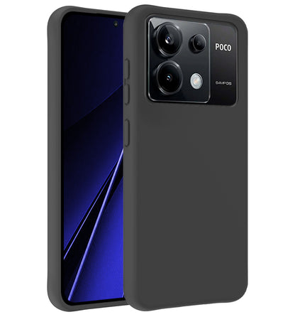 Xiaomi Poco X6 Hoesje Siliconen Backcover Lichtgewicht - Zwart