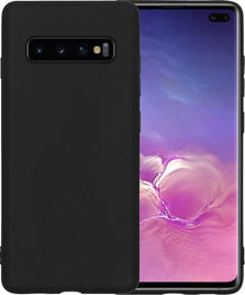 Samsung S10 Hoesje Siliconen Backcover Lichtgewicht - Zwart