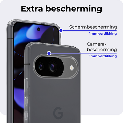 Google Pixel 9 Hoesje Siliconen Backcover Lichtgewicht - Transparant