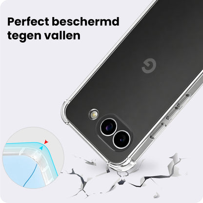 Google Pixel 10a Hoesje Shockproof Backcover Siliconen - Transparant