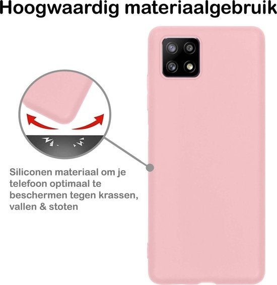 Samsung A22 5G Hoesje Siliconen - Lichtroze