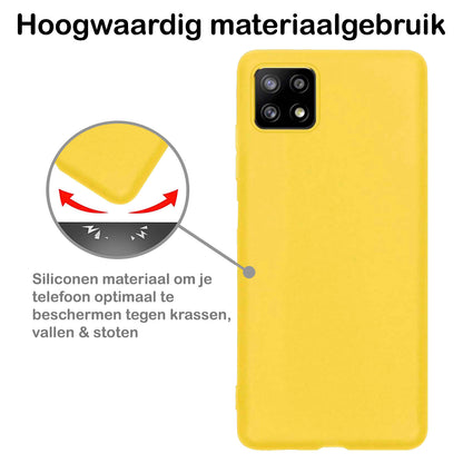 Samsung M22 Hoesje Siliconen - Geel