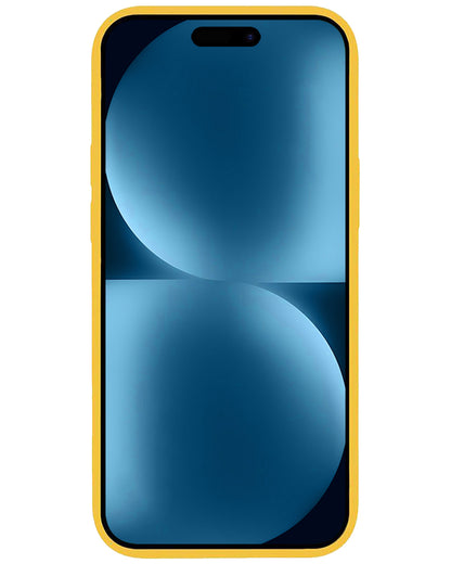 iPhone 15 Pro Max Hoesje Siliconen Backcover Lichtgewicht - Geel