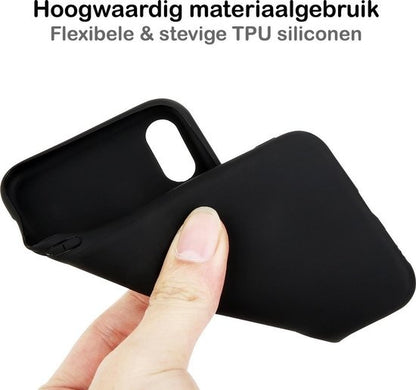 iPhone Xs Max Hoesje Siliconen Backcover Lichtgewicht - Zwart