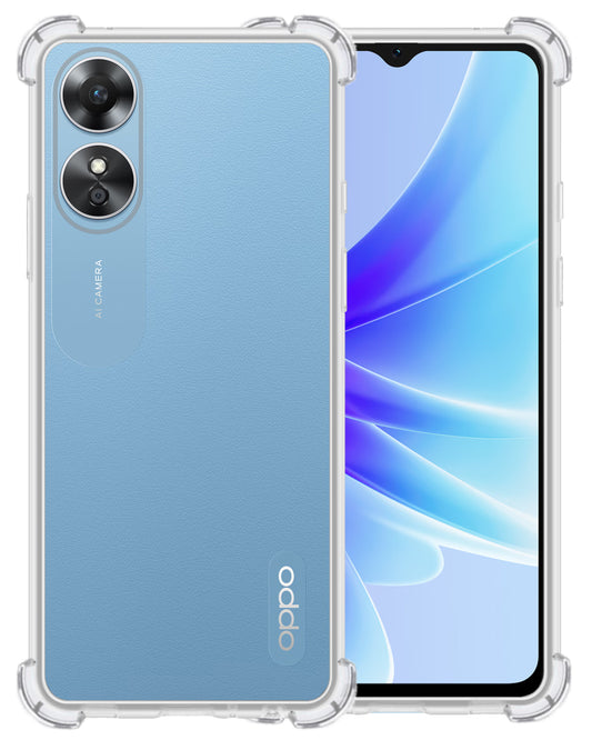 OPPO A17 Hoesje Shock Proof Siliconen - Transparant