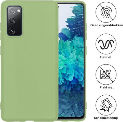 Samsung S20 FE Hoesje Siliconen Backcover Lichtgewicht - Groen