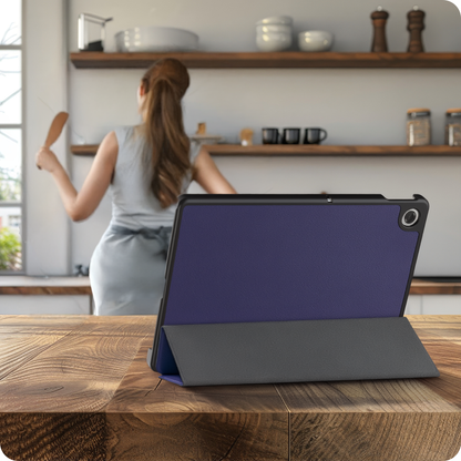 Lenovo Tab 10.1 Trifold Bookcase Hoes - Donkerblauw