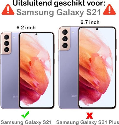 Samsung S21 Hoesje Siliconen - Zwart