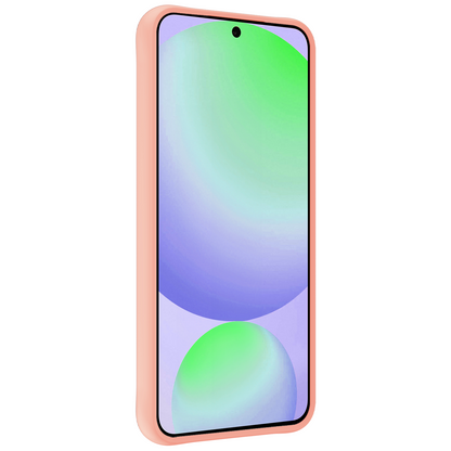 Samsung S24 FE Hoesje Siliconen Backcover Lichtgewicht - Perzik