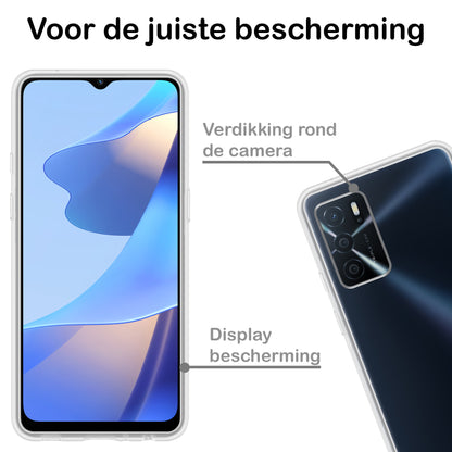 OPPO A16s Hoesje Siliconen Backcover Lichtgewicht - Transparant