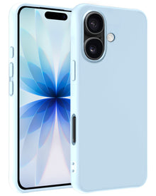 iPhone 17 Hoesje Siliconen Backcover Lichtgewicht - Lichtblauw