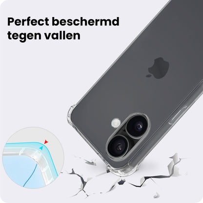 iPhone 17 Hoesje Shockproof Backcover Siliconen - Transparant