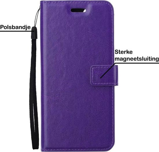 Samsung A22 5G Hoesje Book Case Kunstleer - Paars