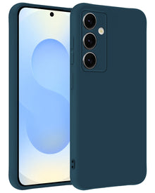 Samsung S25 FE Hoesje Siliconen Backcover Lichtgewicht - Donkerblauw