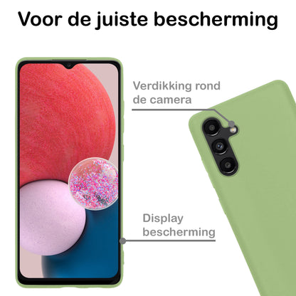 Samsung A13 5G Hoesje Siliconen Backcover Lichtgewicht - Groen