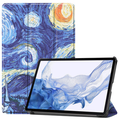 Samsung Galaxy Tab S8 Ultra Trifold Bookcase Hoes - Sterrenhemel