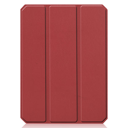 iPad Mini 6 Trifold Bookcase Hoes met Penhouder voor Apple Pen - Donkerrood