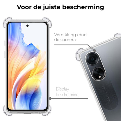 OPPO A98 Hoesje Shockproof Backcover Siliconen - Transparant