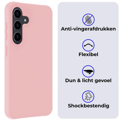 Samsung S23 FE Hoesje Siliconen Backcover Lichtgewicht - Lichtroze