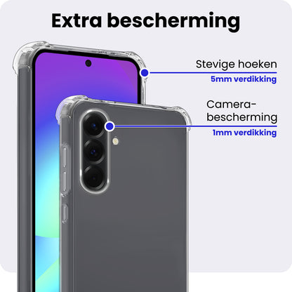 Samsung A56 Hoesje Shockproof Backcover Siliconen - Transparant
