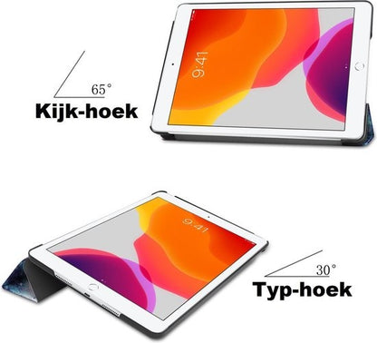 iPad 10.2 2019 Trifold Bookcase Hoes - Galaxy