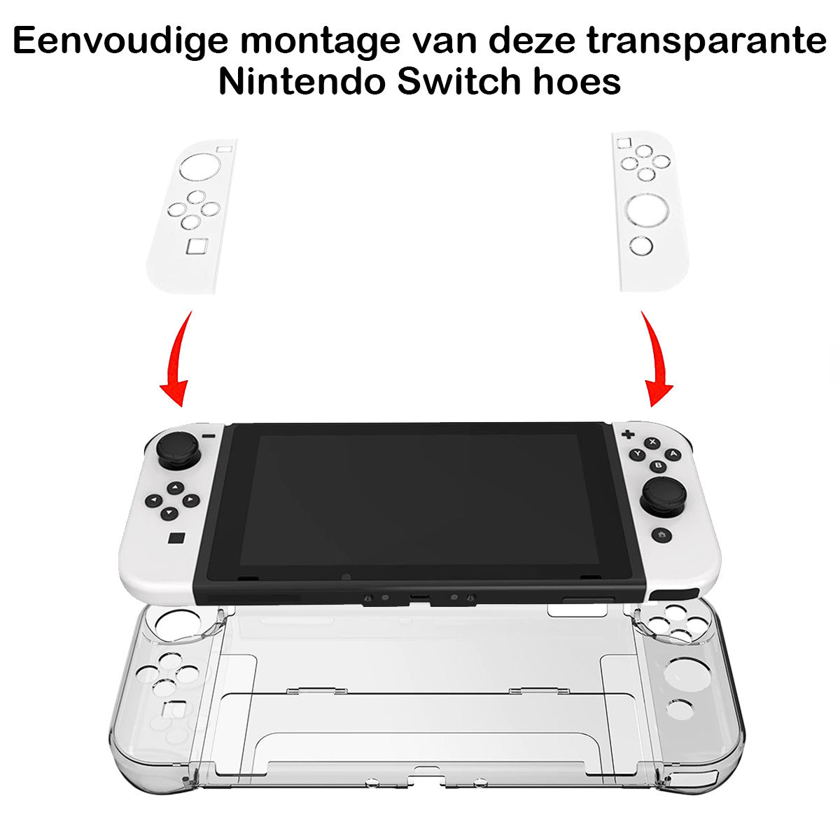 Nintendo Switch OLED Hoesje Siliconen - Transparant