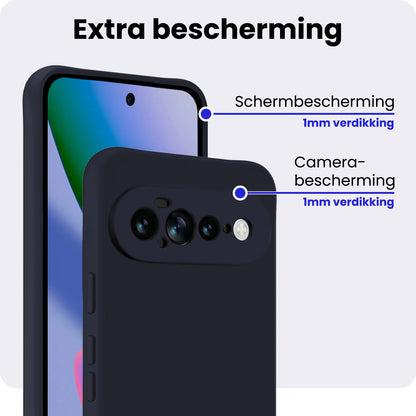 Google Pixel 11 Pro XL Hoesje Siliconen Backcover Lichtgewicht - Donkerblauw