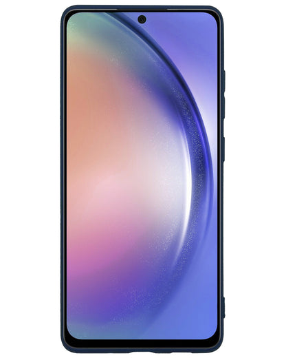 Samsung A54 Hoesje Siliconen Backcover Lichtgewicht - Donkerblauw