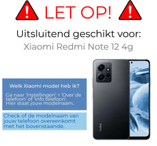 Xiaomi Redmi Note 12 4G Hoesje Siliconen Backcover Lichtgewicht - Zwart