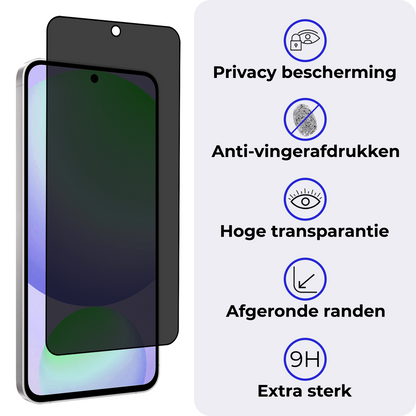 Samsung S24 FE Screenprotector Gehard Glas - Privacy