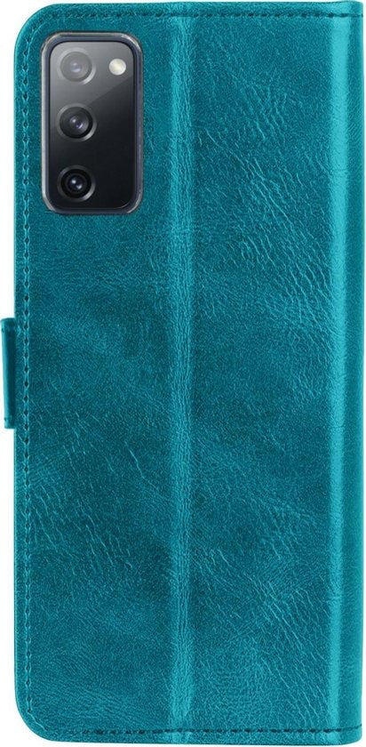 Samsung S20 FE Hoesje Bookcase Cover met Kaarthouder - Turquoise