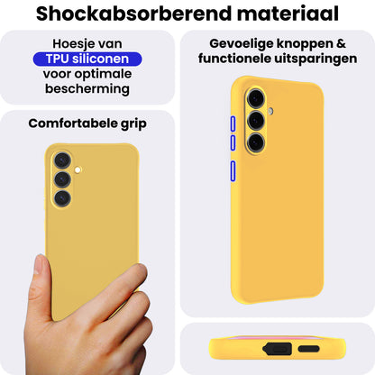 Samsung A37 Hoesje Siliconen Backcover Lichtgewicht - Geel