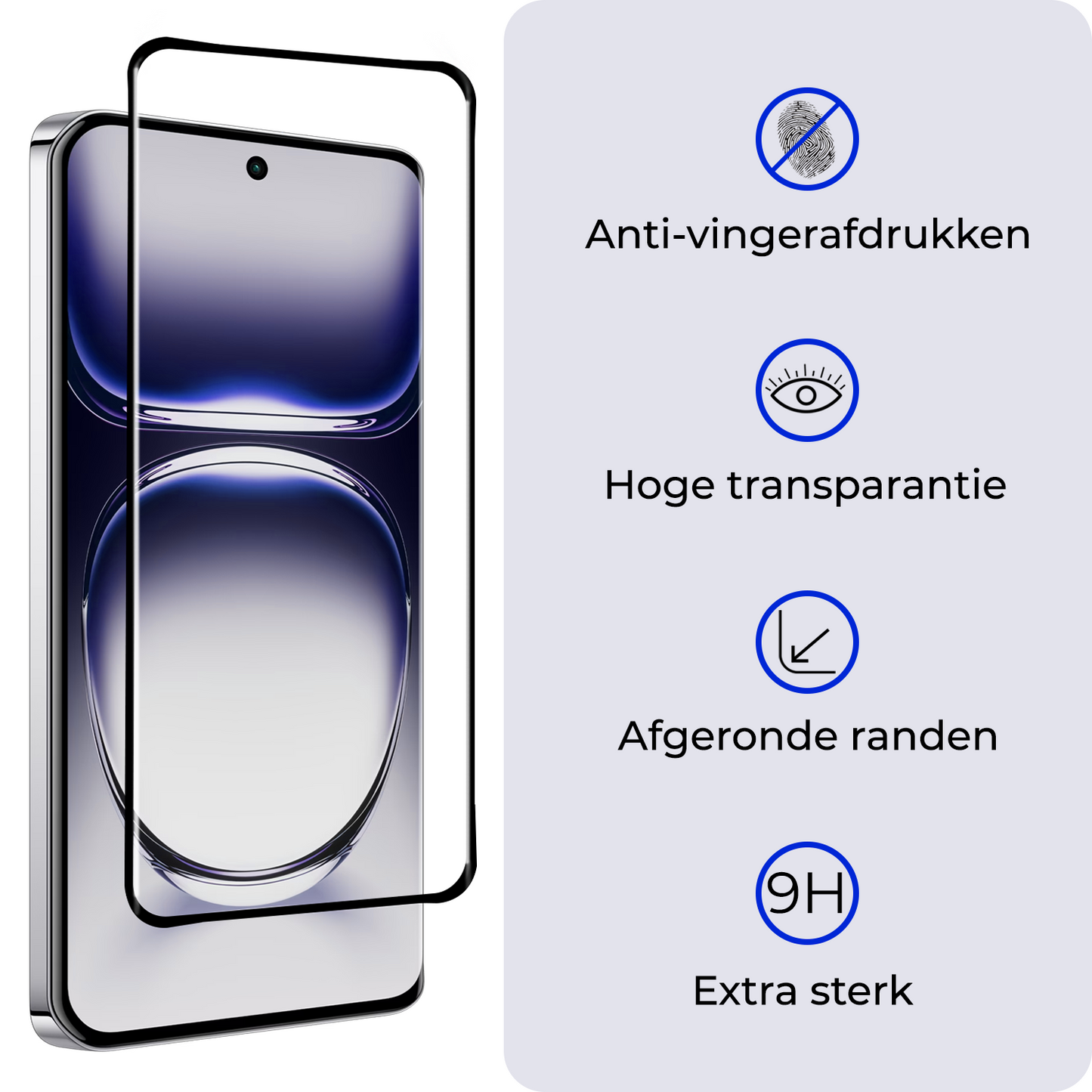 OPPO Reno 12 Pro Screenprotector Full Cover Tempered Glass