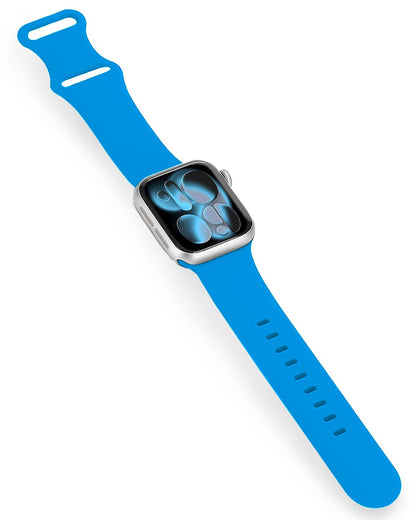 Apple Watch 1, 2, 3, 4, 5, 6, 7, 8, 9, 10, 11, SE - 42/44/45/46 mm Bandje Siliconen met verstelbare polsband - Blauw