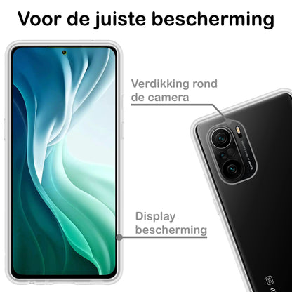 Poco F3 Hoesje Siliconen - Transparant