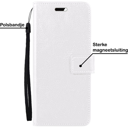OnePlus Nord 2T Hoesje Bookcase Cover met Kaarthouder - Wit